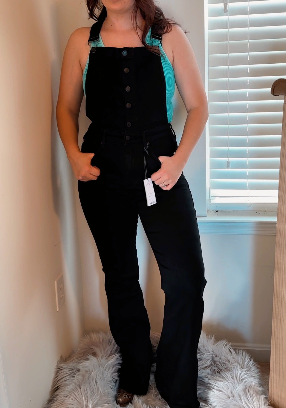 Tummy Control Stunning Black Judy Blue Overalls
