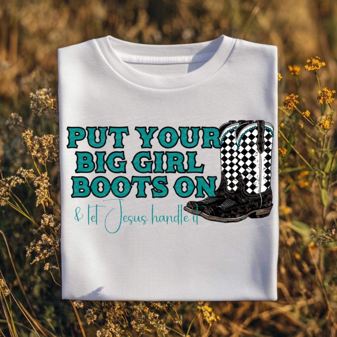 Let Jesus Handle it PNG Western Digital Design Faith Sublimation Design