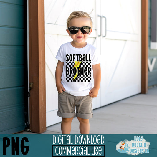 Softball Brother PNG Softball Digital Download Ball Sublimation