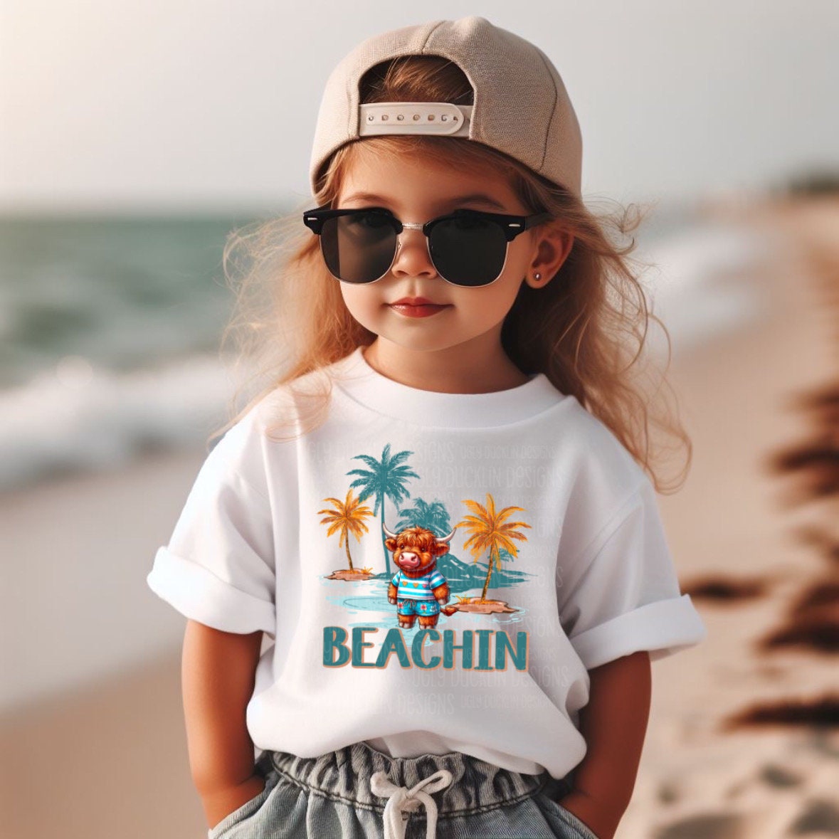 Beach PNG Toddler Digital Design Toddler Girl Sublimation Design