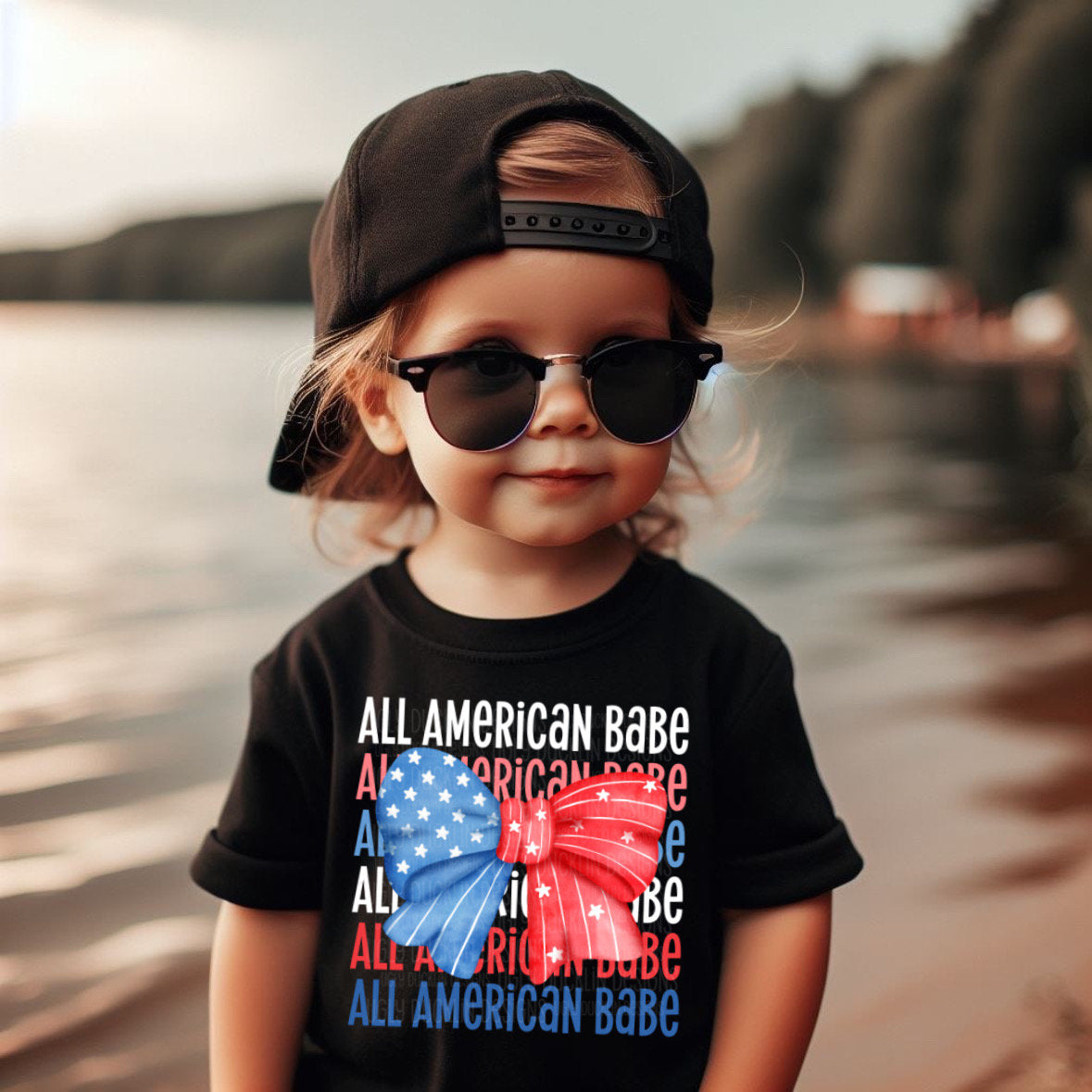 Fourth of July PNG All American Digital Design Red White and Blue Sublimation Design