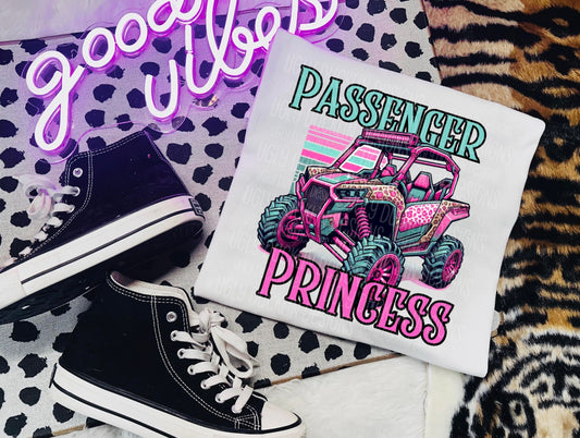 Passenger Princess png Blue ATV Digital Design Side by Side Sublimation Design