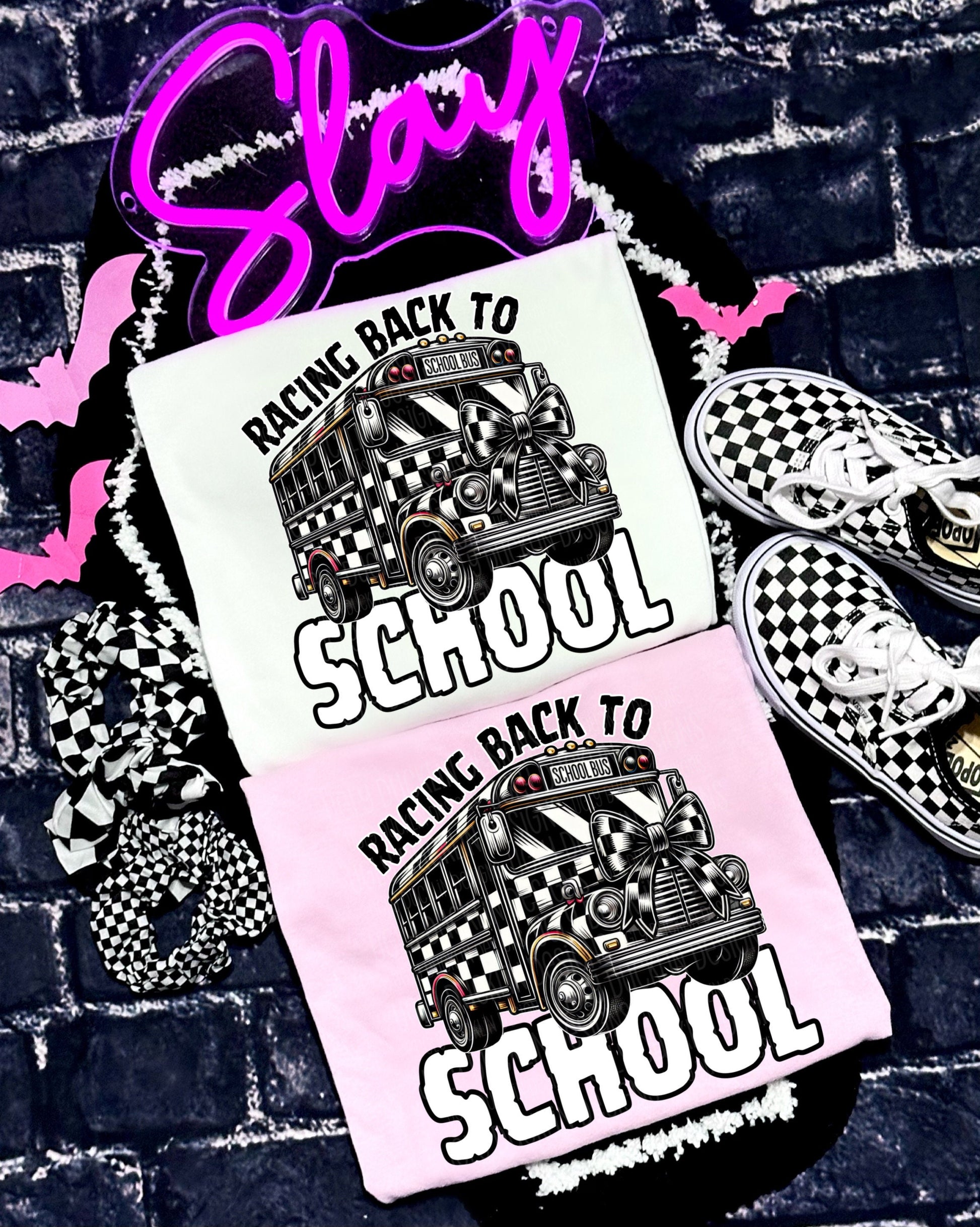 Racing Back to School PNG Kids Digital Design School Sublimation Design