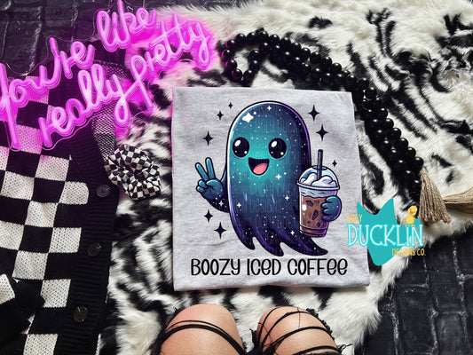 Boozy Iced Coffee PNG Ghost Digital Download Spooky Sublimation