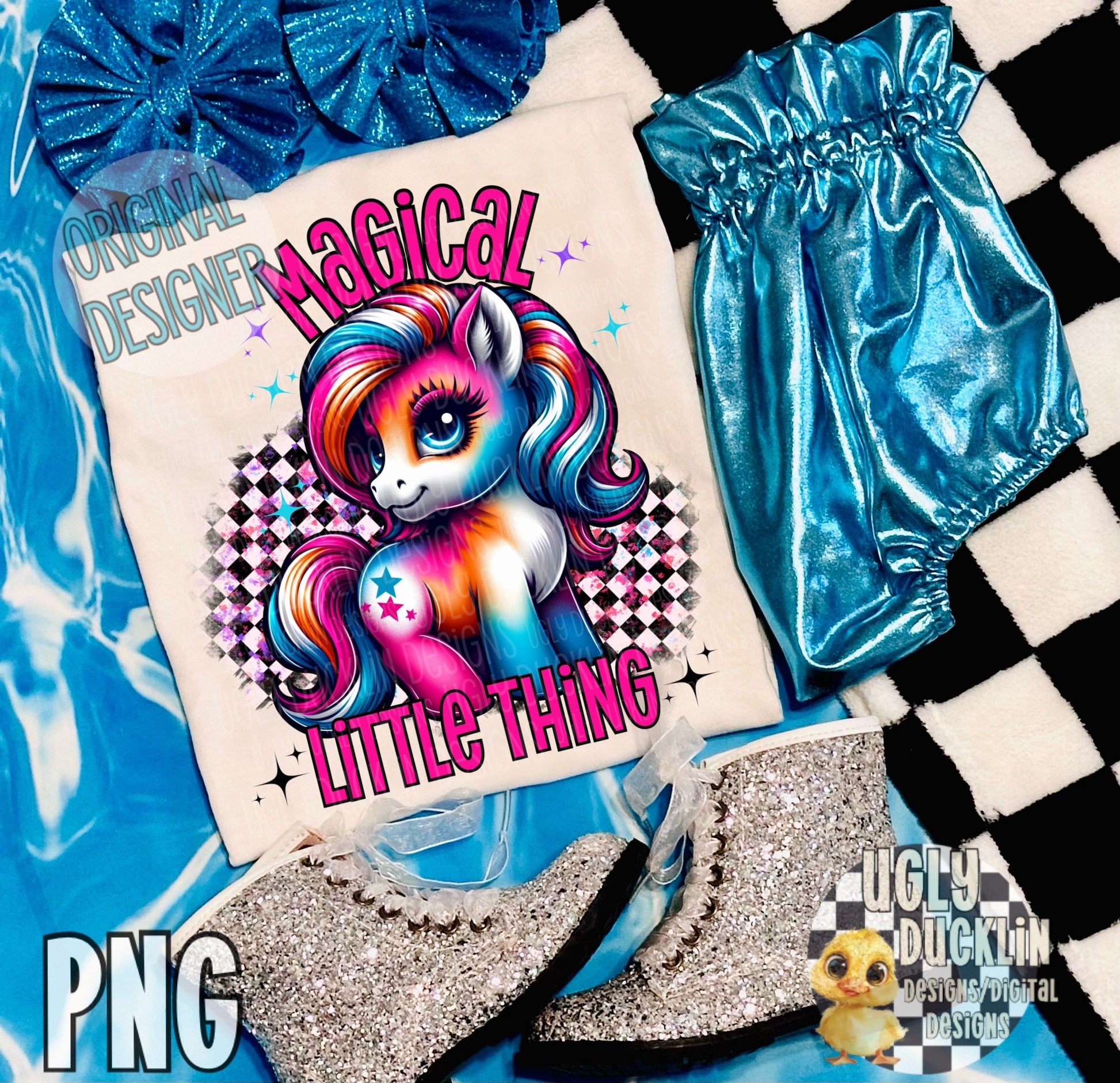 Magical Little Thing PNG Kids Digital Design Rainbow Pony Sublimation Design