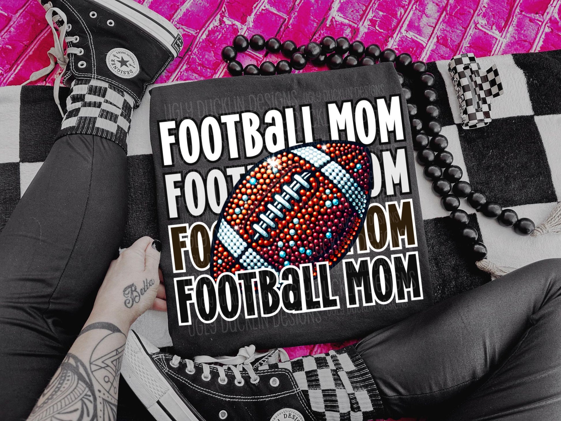 Football PNG Football Mom Digital Download Touchdown Sublimation