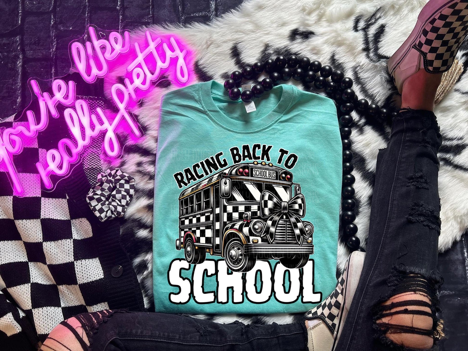 Racing Back to School PNG Kids Digital Design School Sublimation Design