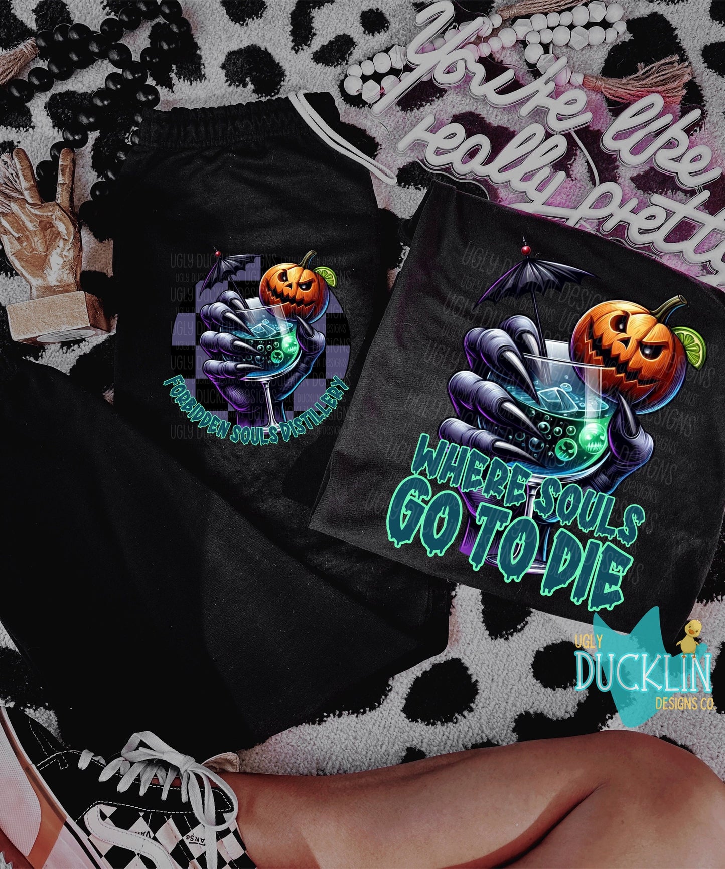 Forbidden Souls Society PNG Faux Spooky Digital Design Halloween Sublimation Design