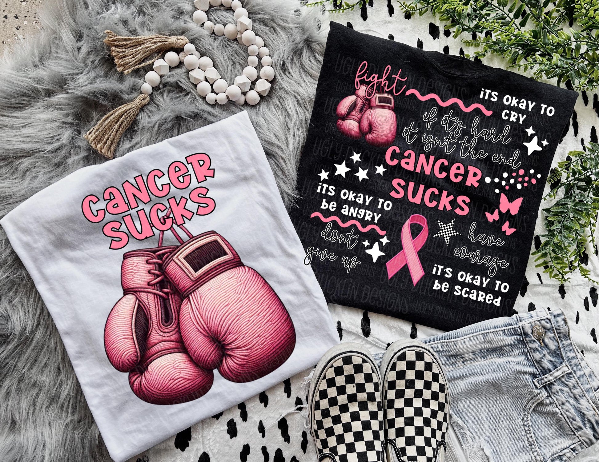 Cancer Awareness PNG Faux Embroidery Digital Design Breast Cancer Sublimation Design