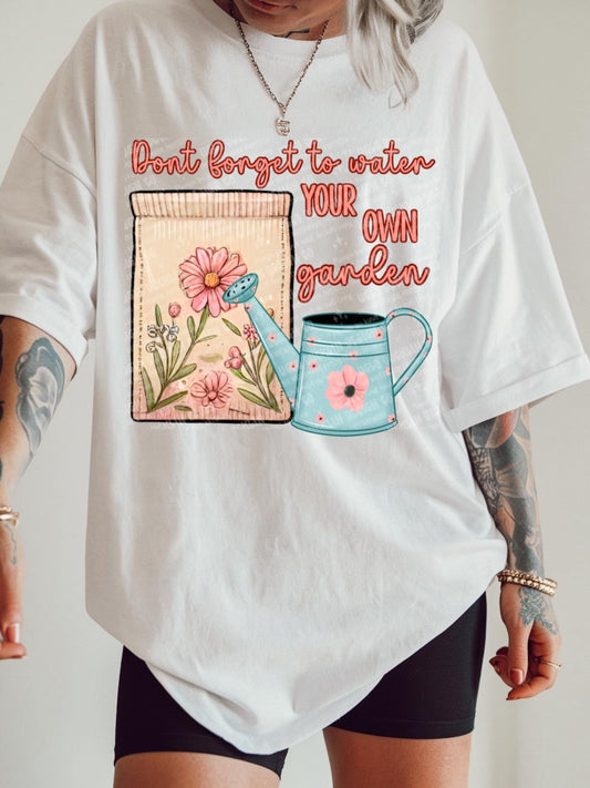 Water Your Own Garden PNG, Mental Health PNG, Self Love Digital Download