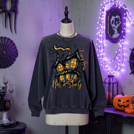 Every House Has a Story PNG Haunted House Digital Design Halloween Sublimation Design